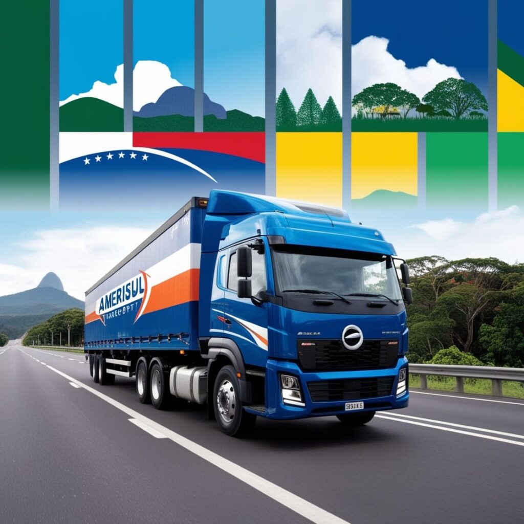 Caminhão da Amerisul Transporte